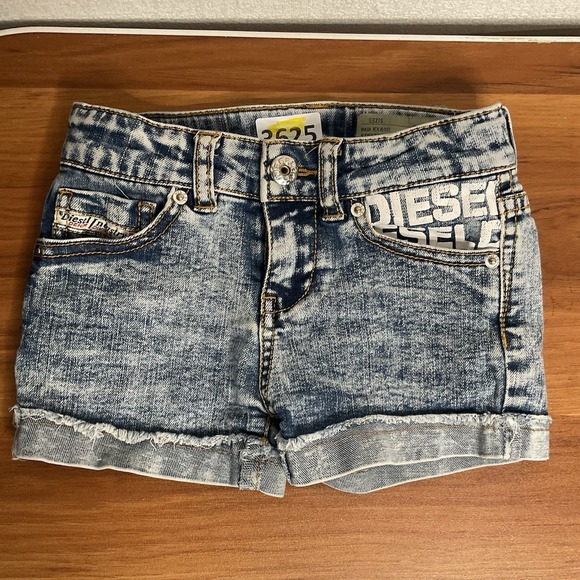 Vintage Diesel Kid Youth Girls 5 Gripped SuperSlim Blue Distressed Stretch Denim - Picture 1 of 9